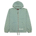 Diamond Jacquard Zip Hoodie - Light Indigo