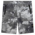 Dissolving Grid Camo Comfort Fit Bermuda Shorts - Grey