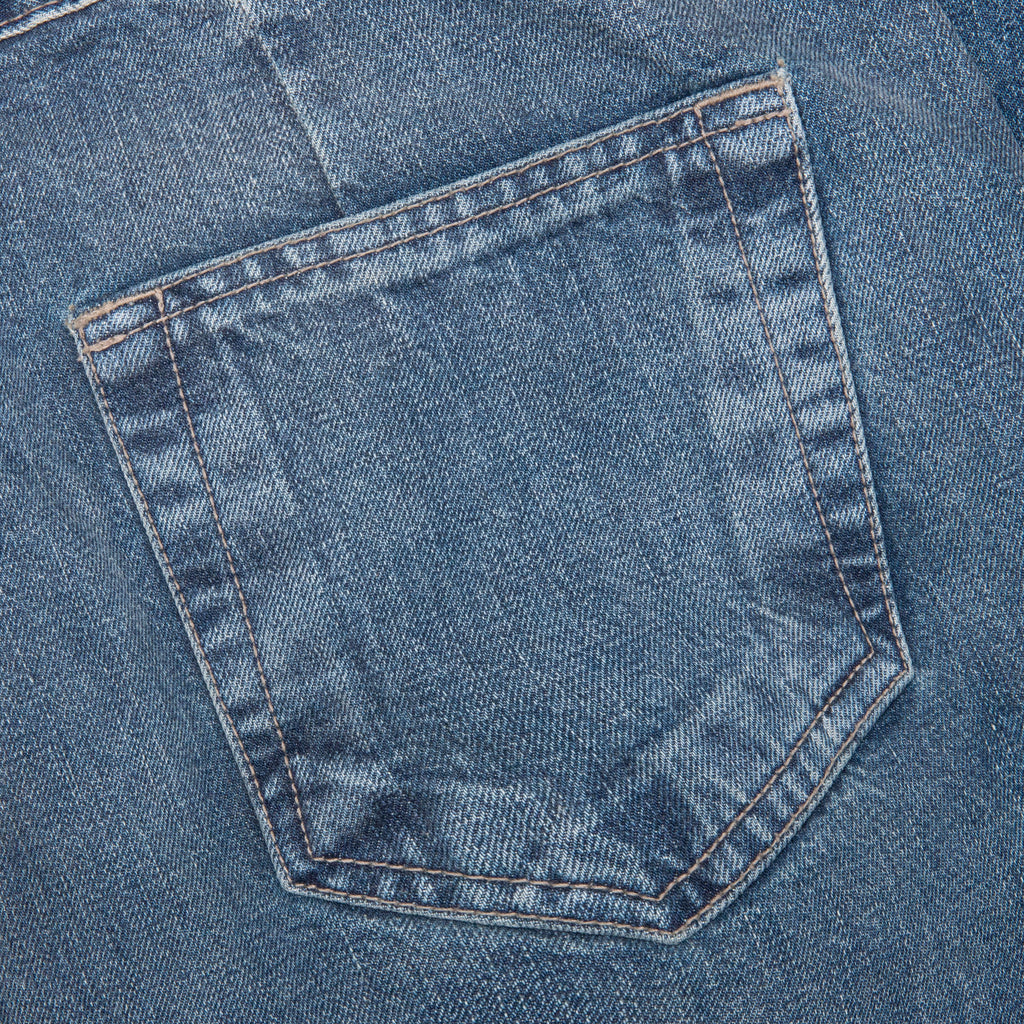 Double Cargo Denim Jeans - Washed Indigo