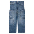 Double Cargo Denim Jeans - Washed Indigo
