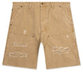 Ryan Double Knee Shorts - Washed Brown
