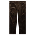 Double Pleated Corduroy Trousers - Brown