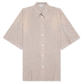 Monogram Button Up Shirt - Warm Grey
