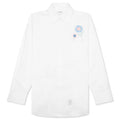 Oversized L/S Shirt w/ All Over Embroidery - White