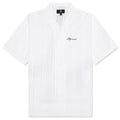 Embroidered Bowling Shirt - Antique White
