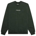 Embroidery Script Logo Crewneck - Forest Green