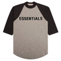 Essentials Kid's 3/4 Sleeve Baseball Tee - Dark Oatmeal