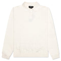 Palmer Checked L/S Sweater Polo - Clubhouse Cream