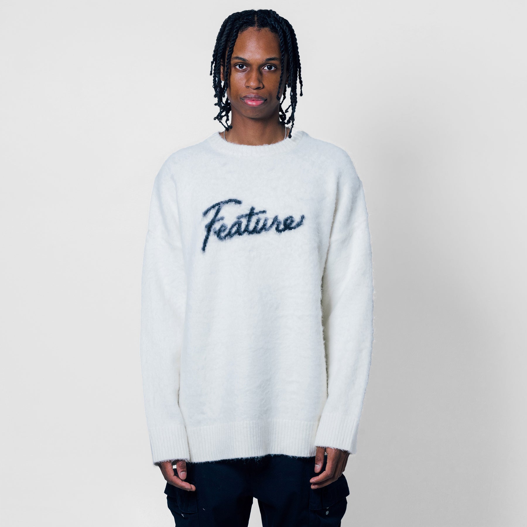 Script Logo Sweater - Cream