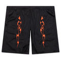 Flame Mesh Shorts - Black