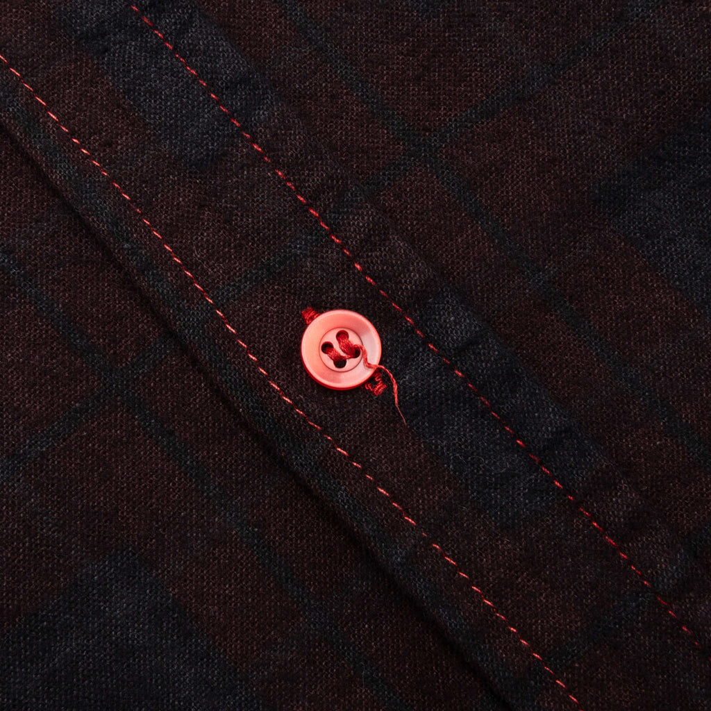 Flannel Shirt 7 Cuts Shirt Over Dye - Black