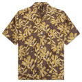 Flower Cut Cabana Shirt - Brown
