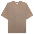 Garment Dyed Crew Neck T-shirt - Taupe Brown