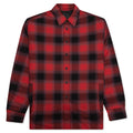 Classic Fit All Over Print L/S Overshirt - Black/Red