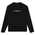 Classic Fit Sweatshirt w/ Reverse Print - Black