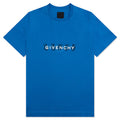 Slim Fit Reversed Print T-Shirt - Bright Blue