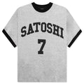 Glitter Ringer 7 Tee - Silver