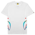 Gradation Side Shark Tee - White