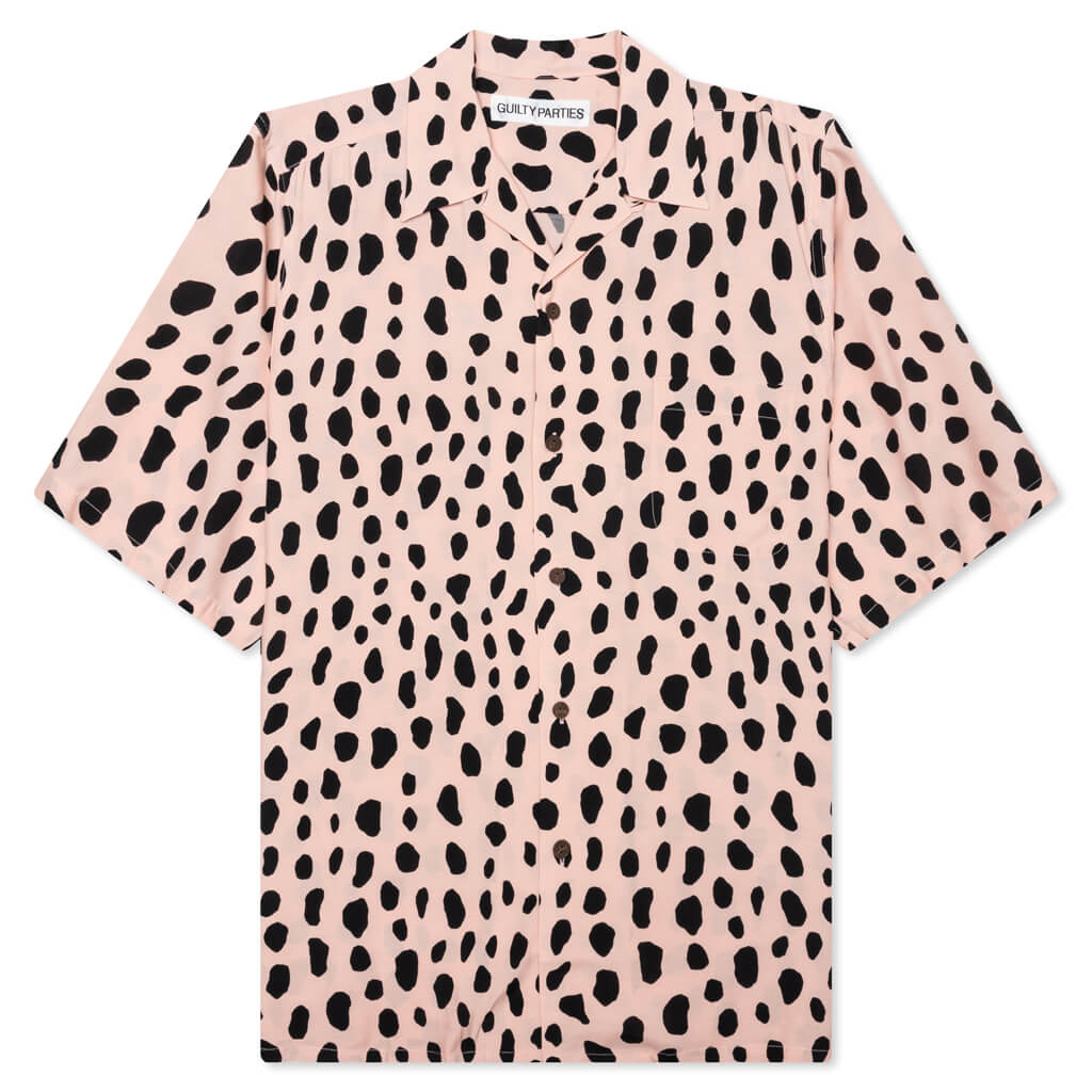 Hawaiian S/S Shirt Type-2 - Pink/Black
