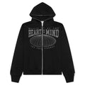 HMU Zip Front Hoodie - Black