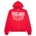 HMU Zip Front Hoodie - Red
