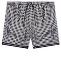 Houndstooth Silk Short - Black