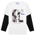 Eagle Mesh Sleeve Tee - White/Black
