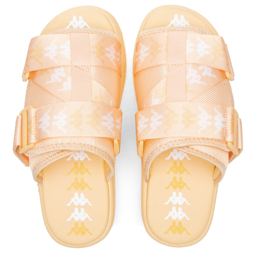 222 Banda Mitel 7 Sandals - Light Yellow/White