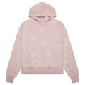 Knit Bandana Hoodie - Pink/White
