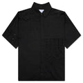 Lace Button Up - Black