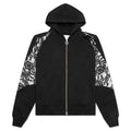 Lace Panel Hoodie - Black