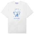 Life is Beautiful Ribbed Raglan Tee - White Rib
