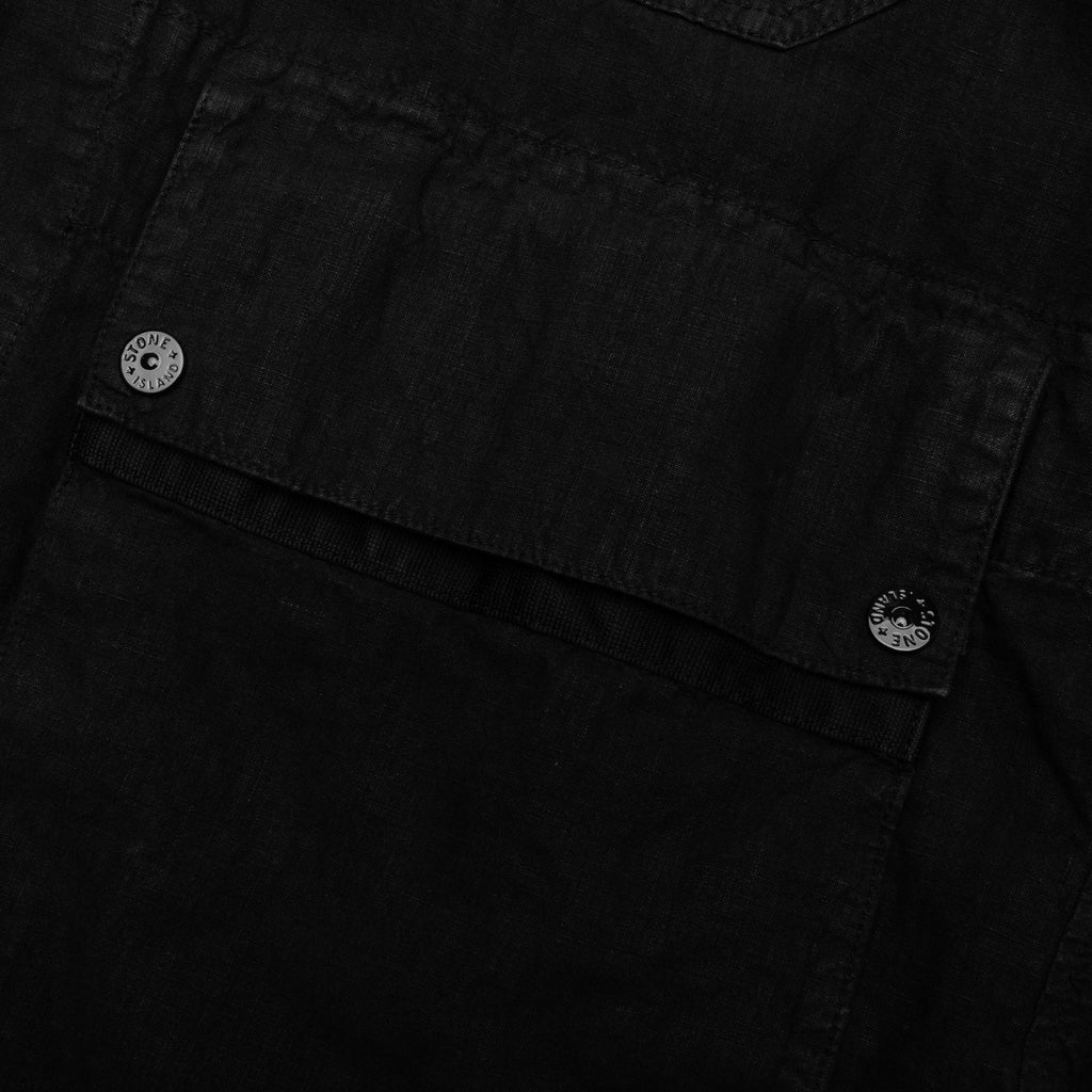 Lino Nylon Tela Field Jacket - Black