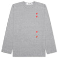 Logo Print Any Heart L/S T-Shirt - Grey