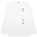 Logo Print Any Heart L/S T-Shirt - White