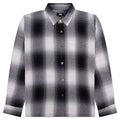 Loose Weave Plaid Shirt - Grey