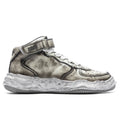 Wayne Brushed Patent Leather High - White