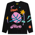 Meet me Offline Long-sleeve T-Shirt - Black