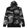 Monogram Grayscale Hoodie - Black