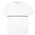 Midweight Jersey Stripe S/S Tee - White