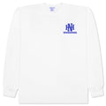 NH L/S Tee 8 - White/Blue