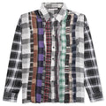 Flannel Shirt Ribbon Wide Reflection Shirt - Assorted