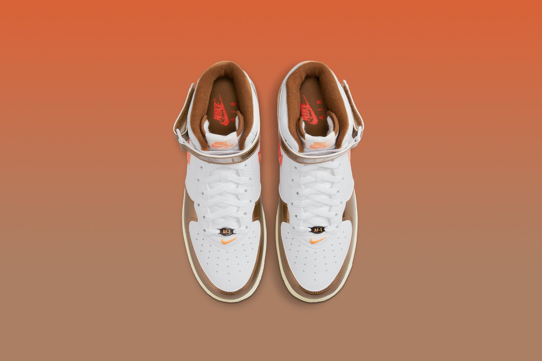 Air Force 1 Mid QS "Ale Brown" - White/Total Orange/Ale Brown