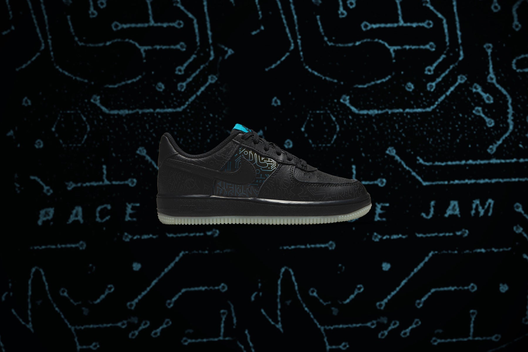 Air Force 1 (PS) - Black/Light Blue Fury