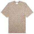 Fadeaway T-Shirt - Khaki/University Red