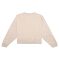 Sportswear Collection Essentials Women's Oversized Fleece Crew Sweatshirt - Sanddrift/White