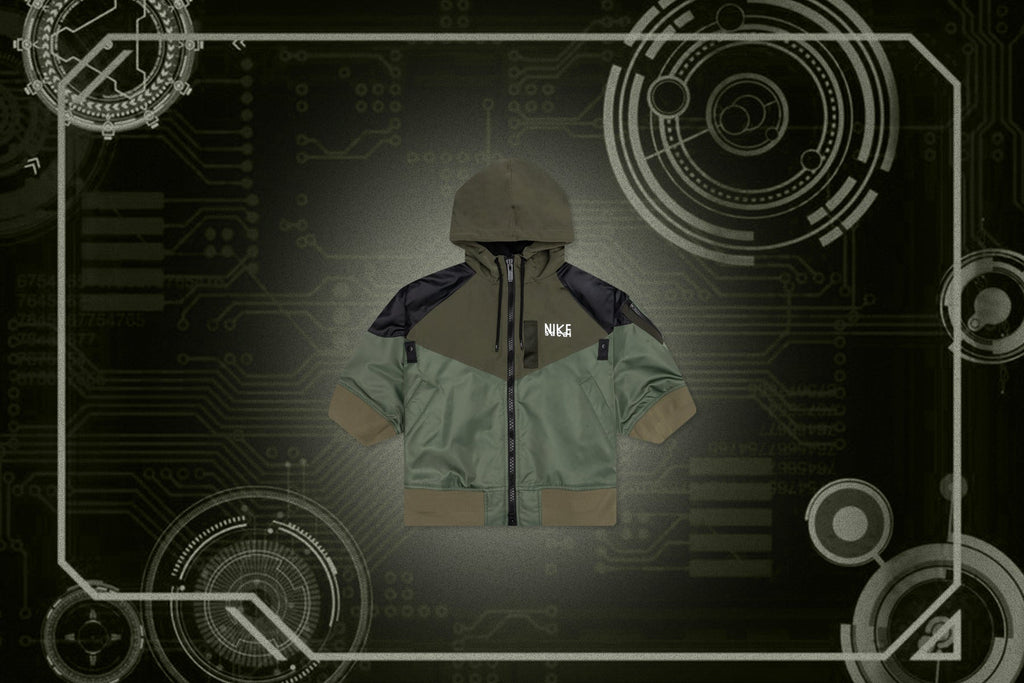 Nike x Sacai Women's NRG Full Zip Hooded Jacket - Cargo Khaki