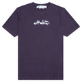 Paint Arrow Slim S/S Tee - Aubergine/White