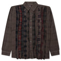 Over Dyed Ribbon Shirt - Brown