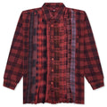 Over Dyed Ribbon Shirt - Red